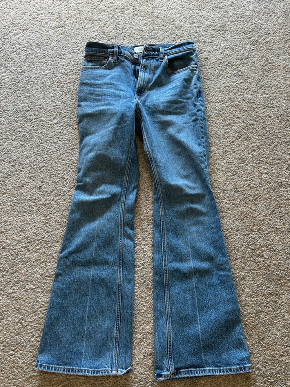Vintage Flare Abercrombie & Fitch Medium Blue High-Rise Jeans